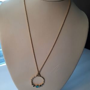 Gold Plated Necklace with Circle Pendant